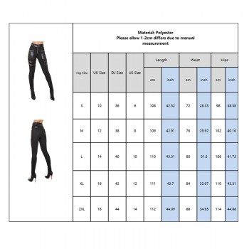 PU Leather Woman Pants Gothic Patchwork Pencil Pants Skinny High Waist Faux Leather Trousers Streetwear Motorcycle Pants D30